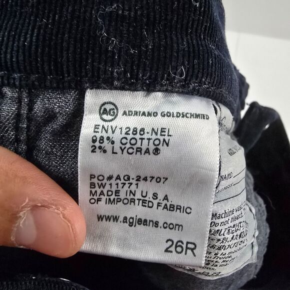 AG Adriano Goldmchied the stevie slim straight jeans corduroy blue 26R 4812 - Picture 12 of 13